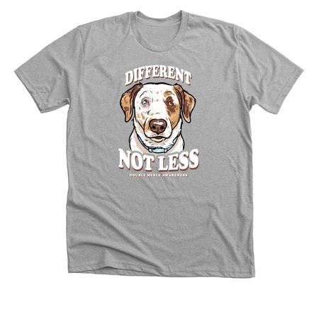 Different, not less, a Athletic Heather Premium Unisex Tee