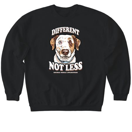 Different, not less, a Black Softstyle Crewneck Sweatshirt