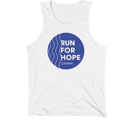 Run for Hope with Hawassa Hope, a White Premium Cotton Tank