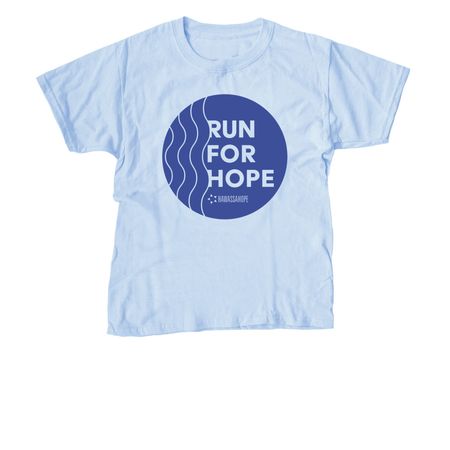 Run for Hope with Hawassa Hope, a Light Blue Youth Unisex Tee