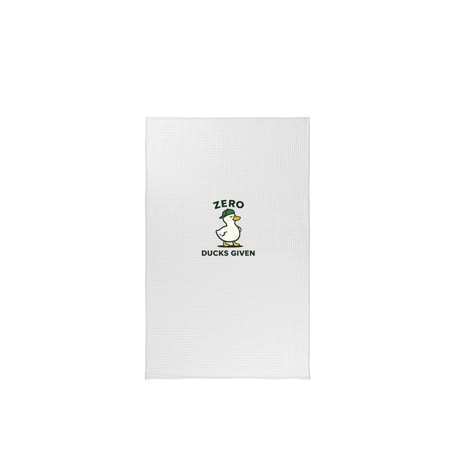 Zero Ducks Given Tea Towel, a White Tea Towel