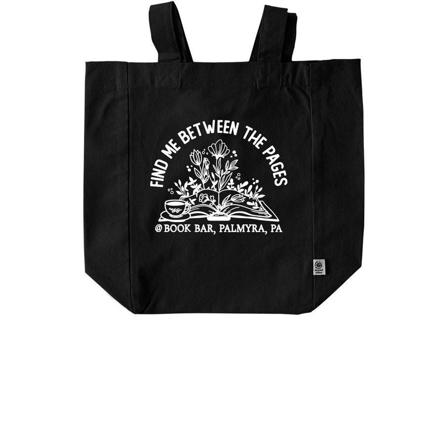 Book Bar Tote Bags, a Black Recycled Cotton Tote Bag