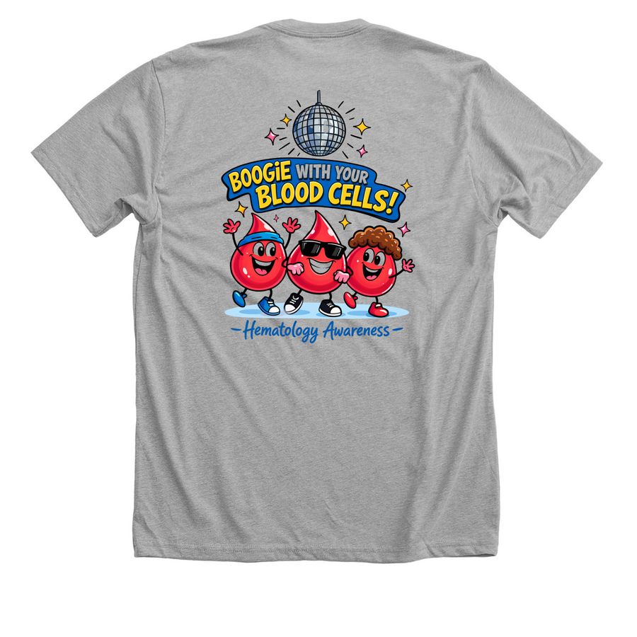 Boogie with your Blood!, a Athletic Heather Premium Unisex Tee (back-view)