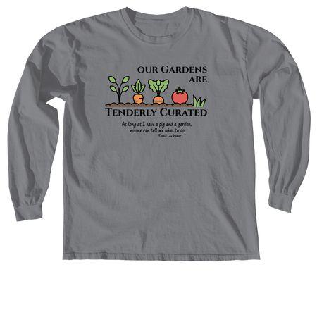 Spring Forest Gardens, a Granite Comfort Colors Long Sleeve Tee