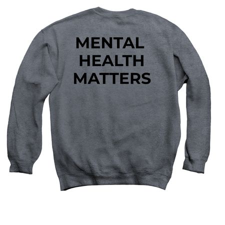 HEAR ME NOW!! hoodie/long-sleeved/crewneck, a Dark Heather Crewneck Sweatshirt (back-view)