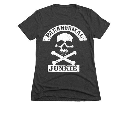 Paranormal Junkie, a Charcoal Women's Slim Fit Tee