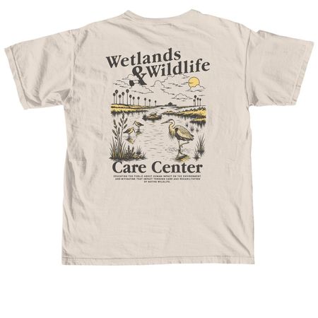 WWCC X KNGDMCO - Ivory Wetlands, a Ivory Comfort Colors Unisex Tee (back-view)