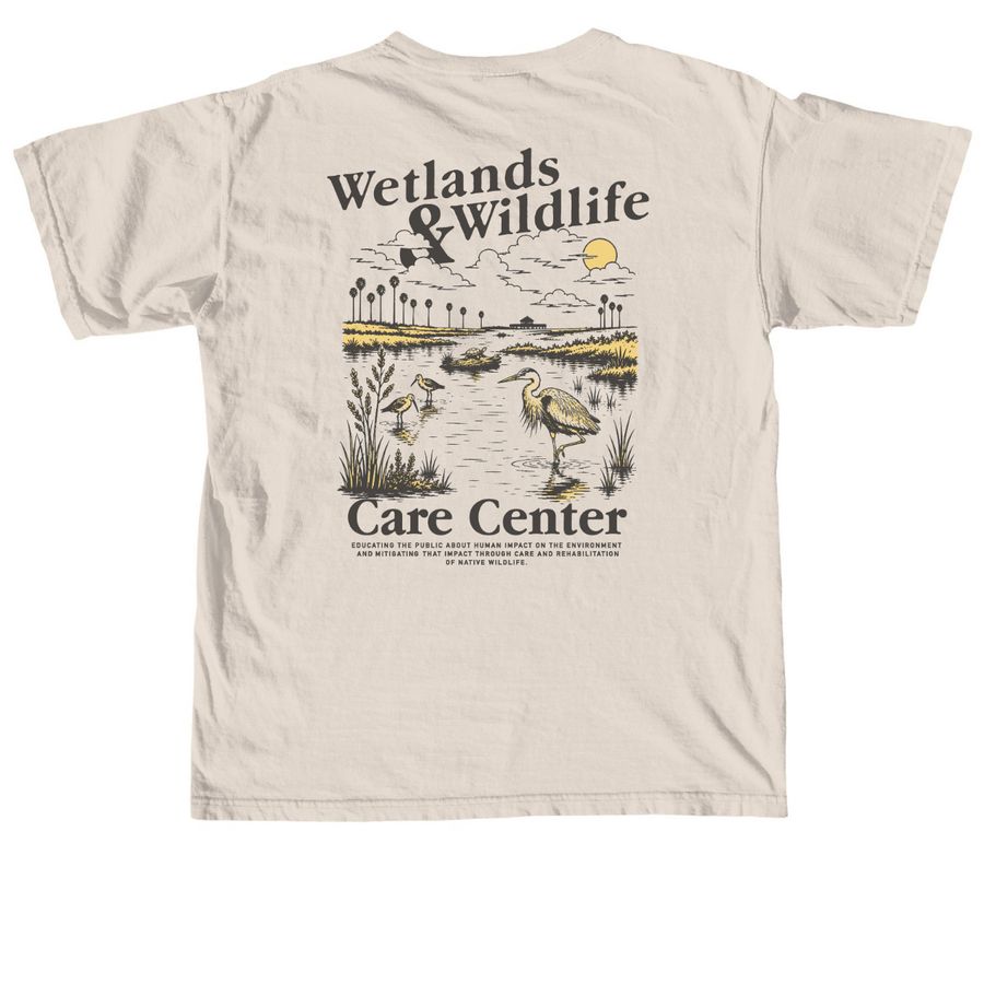 WWCC X KNGDMCO - Ivory Wetlands, a Ivory Comfort Colors Unisex Tee (back-view)