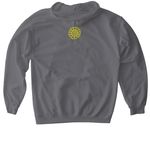 CHOP logo, a Charcoal Gildan Softstyle Pullover Hoodie (back-view)