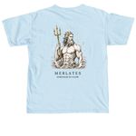 Merlates- Poseidon, a Chambray Comfort Colors Unisex Tee (back-view)