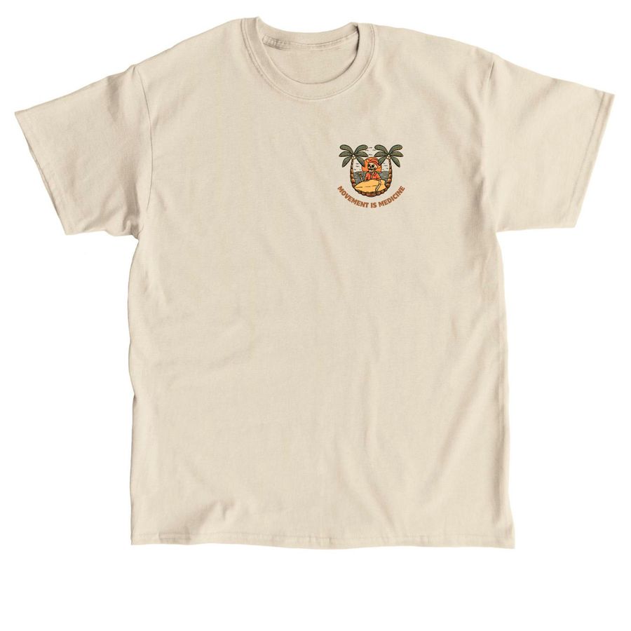 Movement is Medicine pocket tee, a Sand Classic Unisex Tee