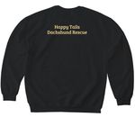 Dachshund Pumpkin Patch, a Black Softstyle Crewneck Sweatshirt (back-view)