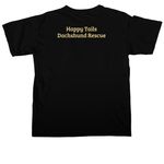 Dachshund Pumpkin Patch, a Black Comfort Colors Unisex Tee (back-view)