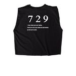 THE STU., a True Black Women's Heavyweight Garment Dye Muscle Tee (back-view)
