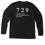 THE STU., a Solid Black Blend Premium Long Sleeve Tee (back-view)