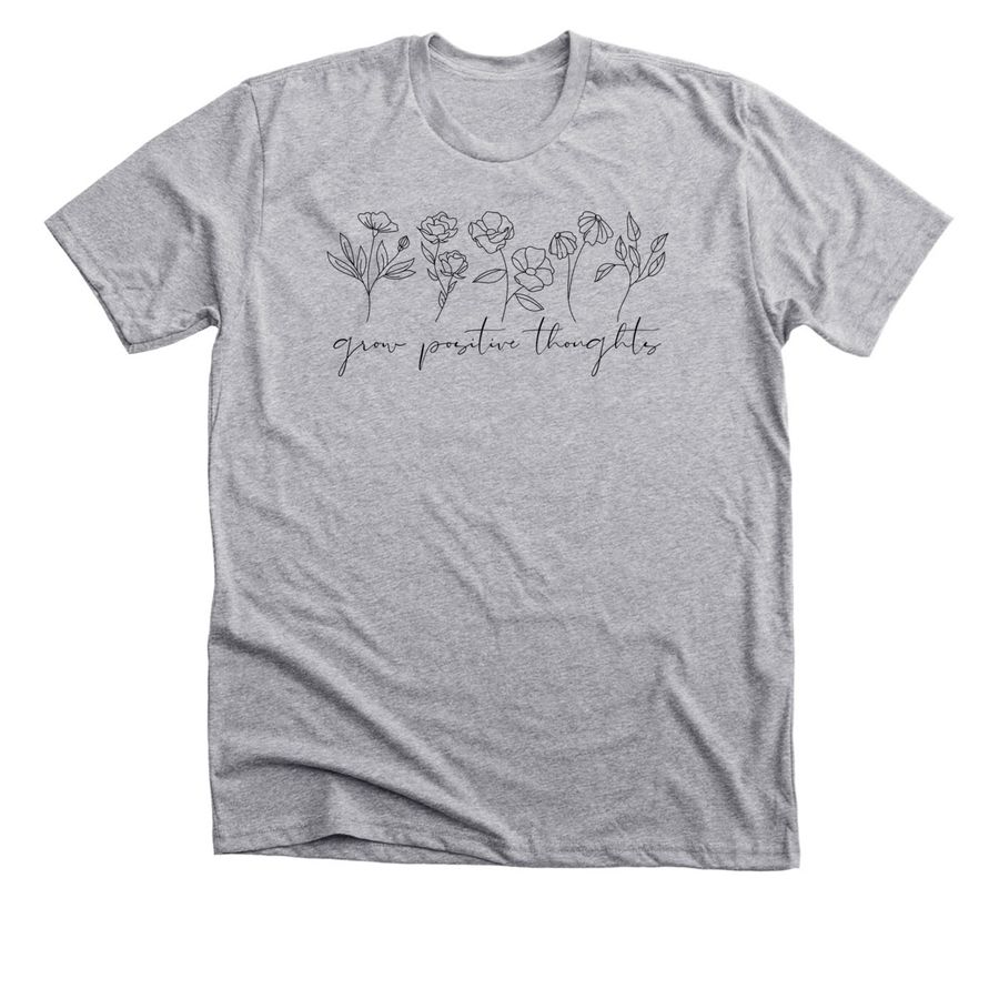 Grow Positive Thoughts, a Athletic Heather Premium Unisex Tee
