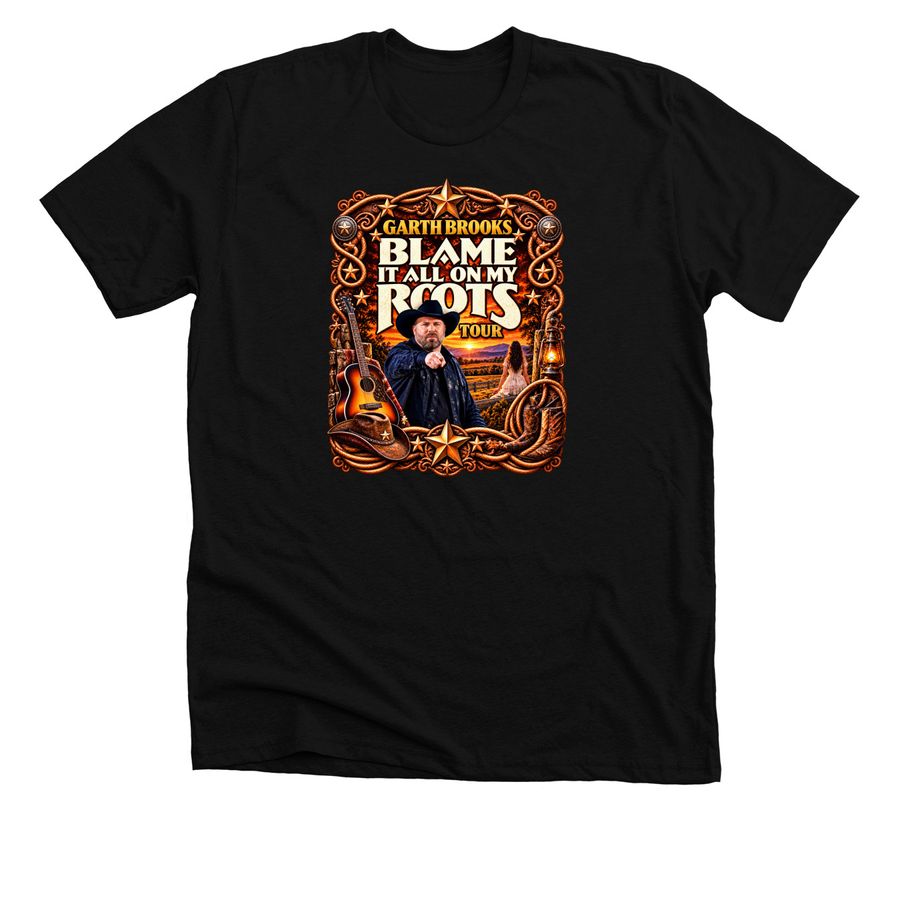 GB Country Music Tour 2026 T-Shirt, a Solid Black Blend Premium Unisex Tee