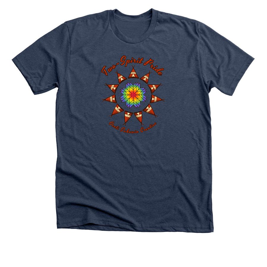 Lakota Pride, a Heather Navy Premium Unisex Tee
