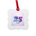 LAPS Turns 25 Hanging Ornament, a White Aluminum Square Ornament