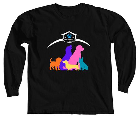 Our House, a Black Comfort Colors Long Sleeve Tee