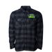 JTF Flannel, a Charcoal Heather/ Black Unisex Flannel Shirt