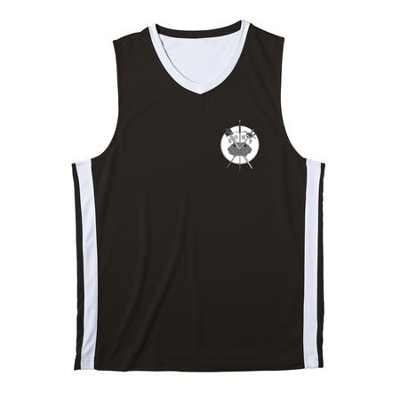SOHF Activewear Shirts, a Black/ White Reversible Basketball Jersey