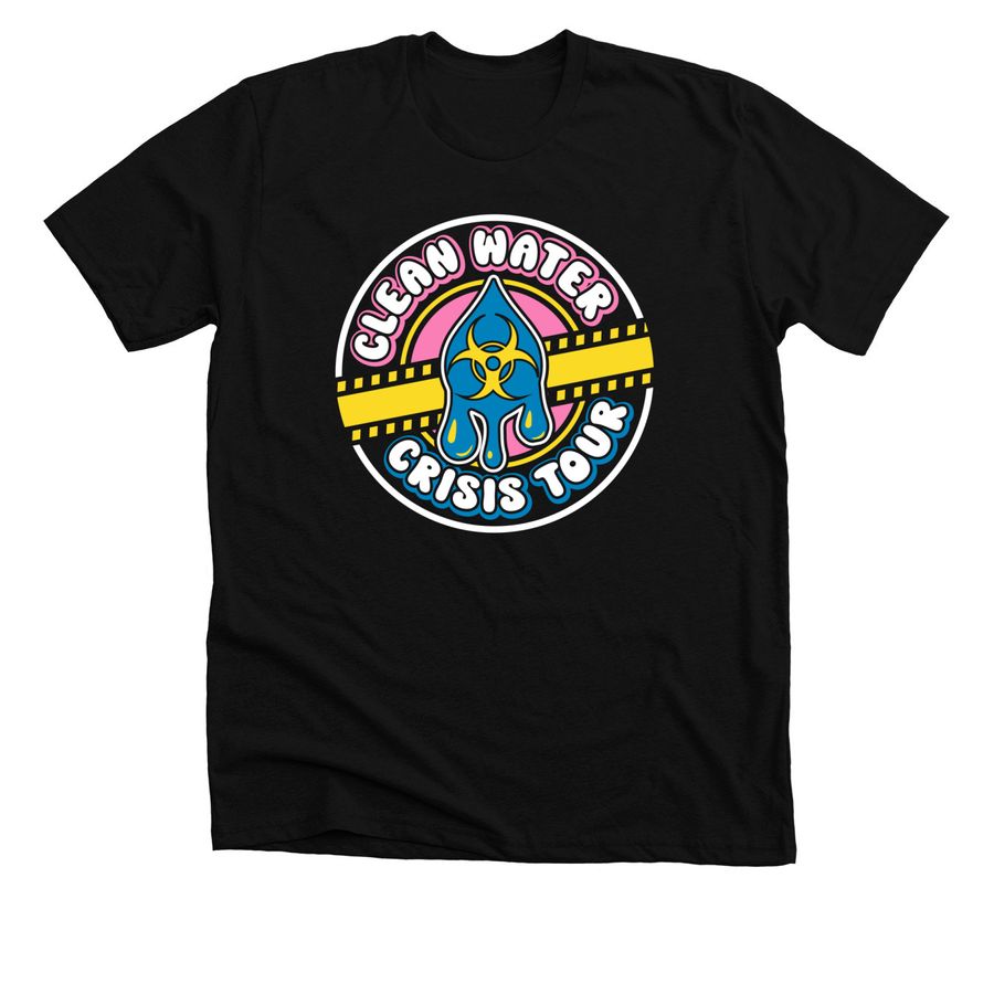 Clean Water Crisis Tour, a Solid Black Blend Premium Unisex Tee