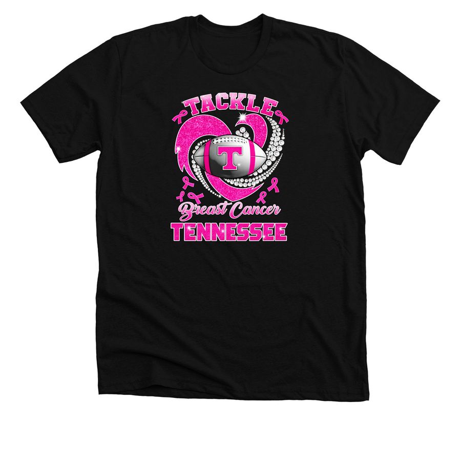 Tennessee Volunteers X Breast Cancer Awarenes, a Solid Black Blend Premium Unisex Tee
