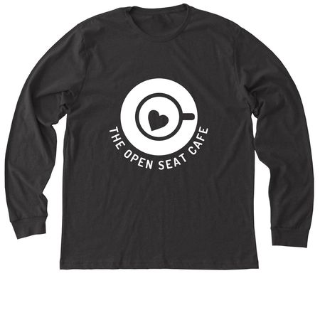 The Open Seat Cafe, a Dark Grey Heather Premium Long Sleeve Tee