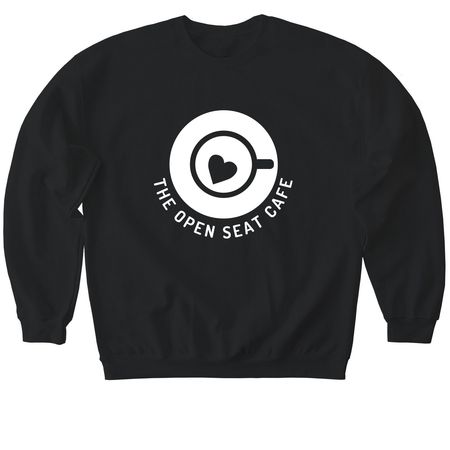 The Open Seat Cafe, a Black Softstyle Crewneck Sweatshirt