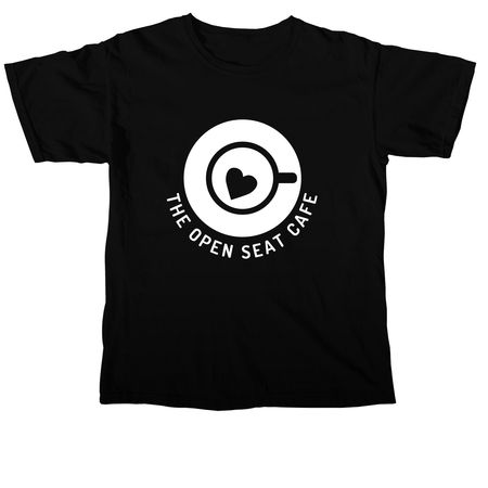 The Open Seat Cafe, a Black Comfort Colors Unisex Tee