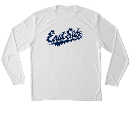 East Side - Performance Classic, a White Unisex Performance Long Sleeve Tee