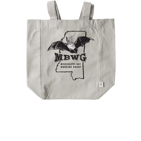 Mississippi Bat Working Group Canvas Tote, a Natural Recycled Cotton Tote Bag
