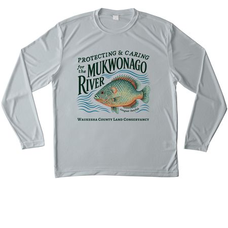 Made for River Adventures, a Silver Unisex Performance Long Sleeve Tee