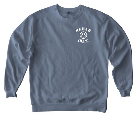 Rehab Dept. Comfort Colors Crewneck, a Blue Jean Comfort Colors Crewneck Sweatshirt