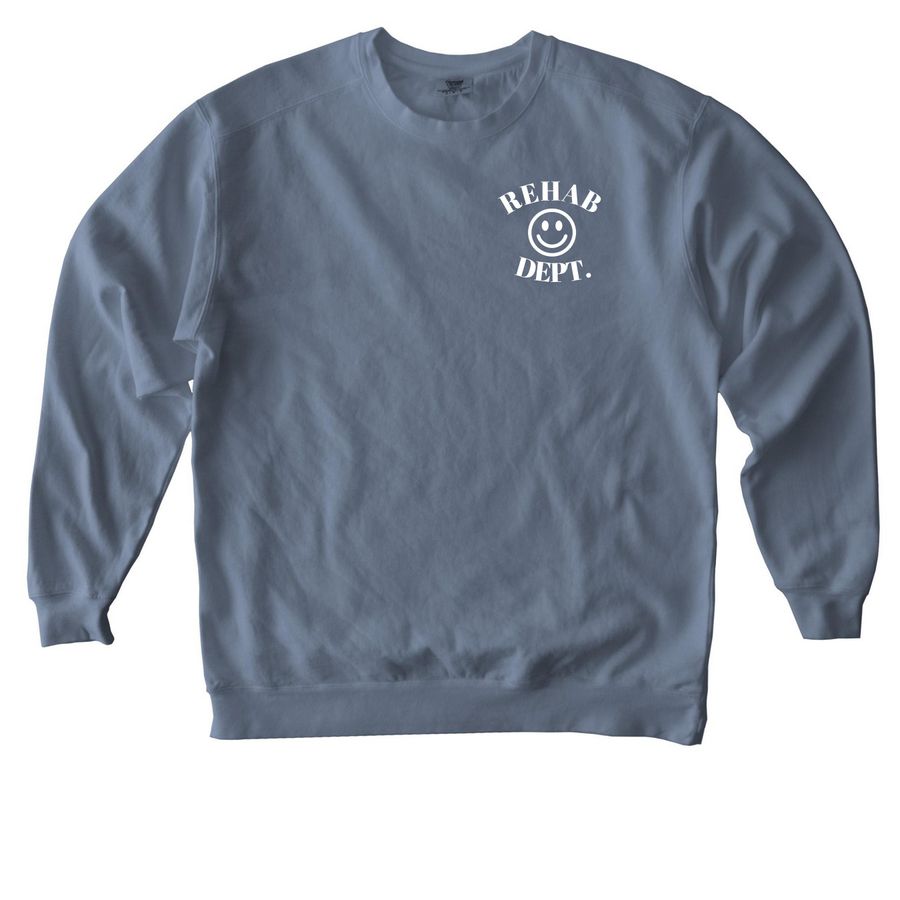 Rehab Dept. Comfort Colors Crewneck, a Blue Jean Comfort Colors Crewneck Sweatshirt