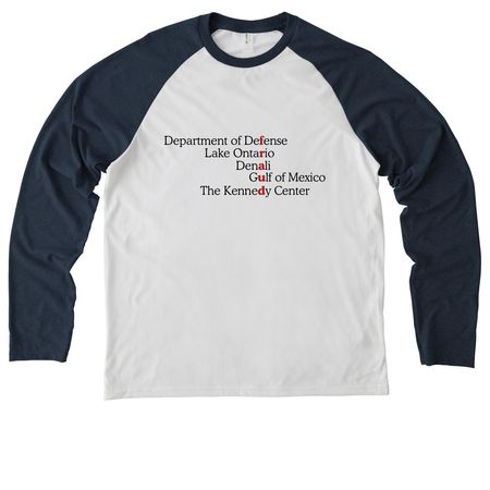 Lake Ontario ?, a Rebel Blue/ Bright White Allmade Eco Triblend Colorblock Raglan Long Sleeve Tee