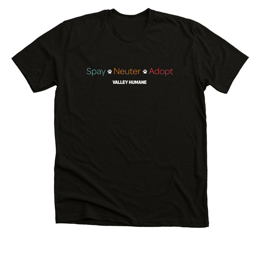 Spay, Neuter, Adopt, a Solid Black Blend Premium Unisex Tee