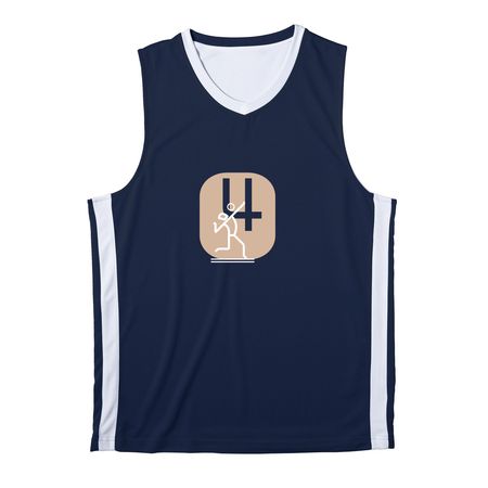 4th annual Performance style, a True Navy/ White Reversible Basketball Jersey