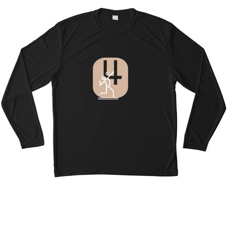4th annual Performance style, a Black Unisex Performance Long Sleeve Tee