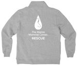 Rescue Hoodie - Retail, a Dark Grey Heather Nike Club Fleece Half Zip Pullover (back-view)
