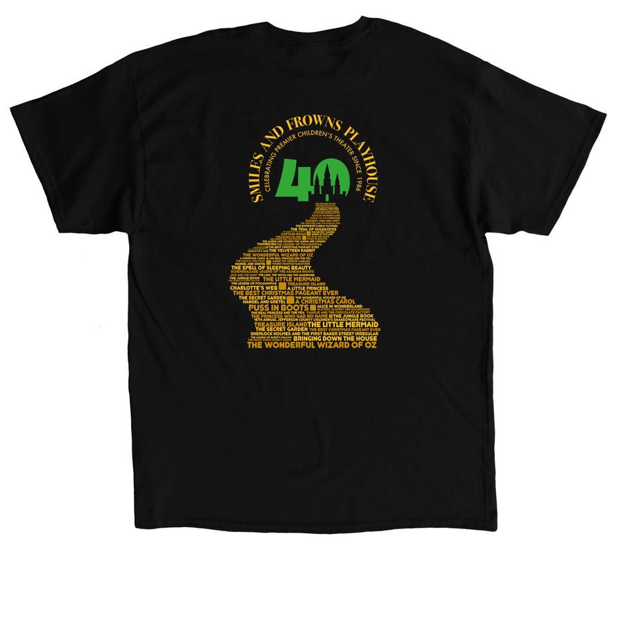 Brick by Brick, a Black Classic Unisex Tee (back-view)