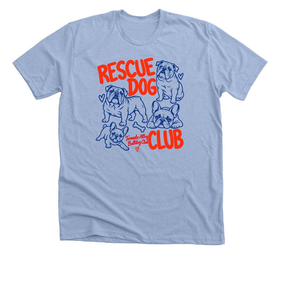 TABR-Rescue Dog Club, a Heather Baby Blue Premium Unisex Tee