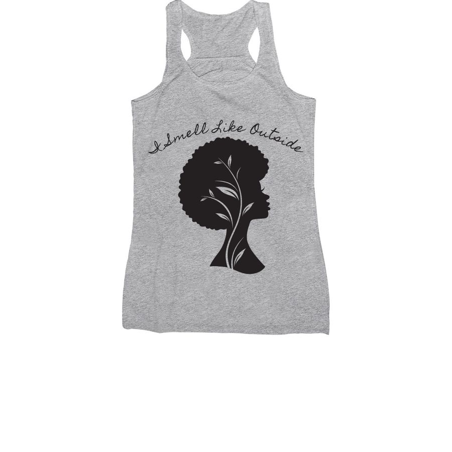 Smell Like Outside, a Athletic Heather Women's Racerback