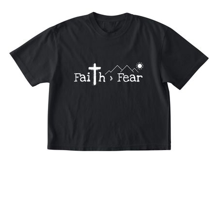 Faith > Fear&nbsp;, a Black Comfort Colors Boxy Tee