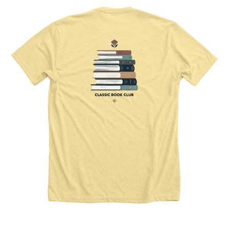 Watermark Classic Book Club Logo T-Shirt, a Heather French Vanilla Premium Unisex Tee