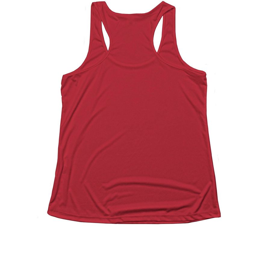 Performance Tees, a True Red Women's Performance Tank (back-view)