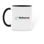 ReSource Mug Collection, a Black Two-Tone Ceramic Mug (back-view)