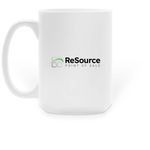 ReSource Mug Collection, a White Large Coffee Mug (back-view)