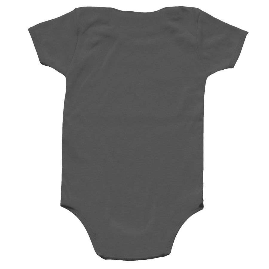 They are my Village Onesie, a Charcoal Infant Onesie (back-view)